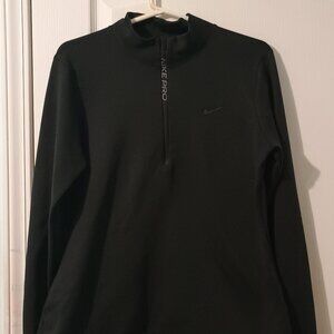 Nike Pro/Quarter Zip/Unisex/XL/Black/Dri-Fit Athletic Top